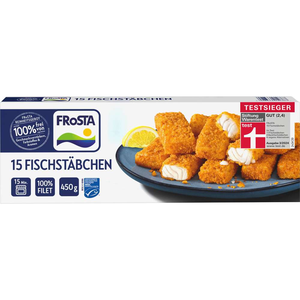 Produktabbildung Frosta MSC Fischstäbchen, tiefgekühlt