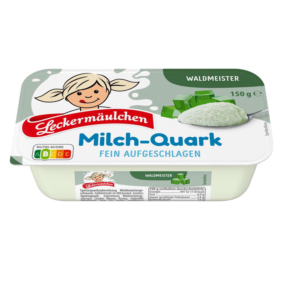 Produktabbildung Leckermäulchen Milch-Quark, Waldmeister