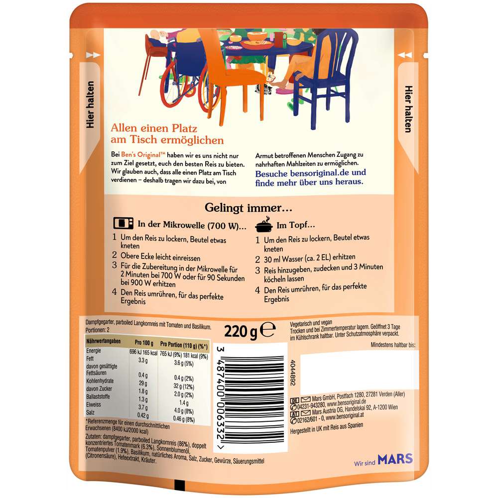 Produktabbildung BEN'S ORIGINAL Express Reis, Mediterran