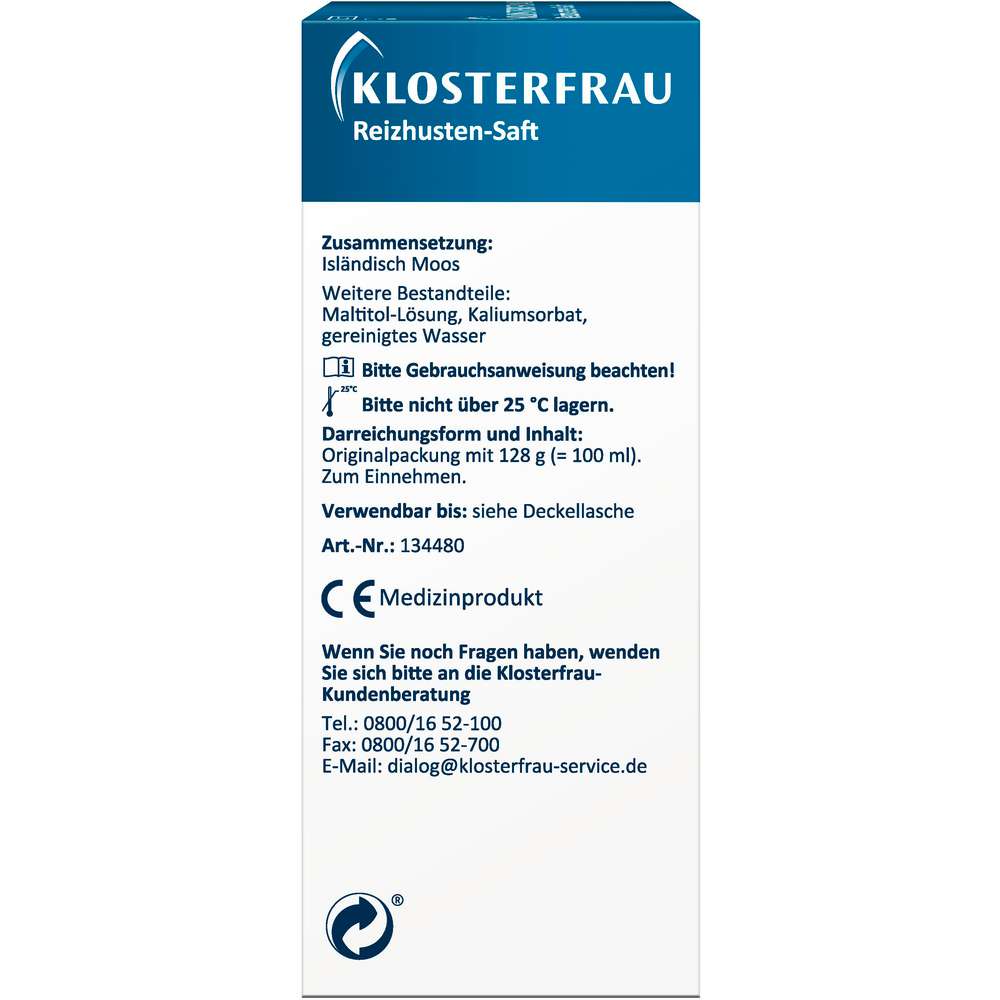 Produktabbildung Klosterfrau Reizhusten-Saft