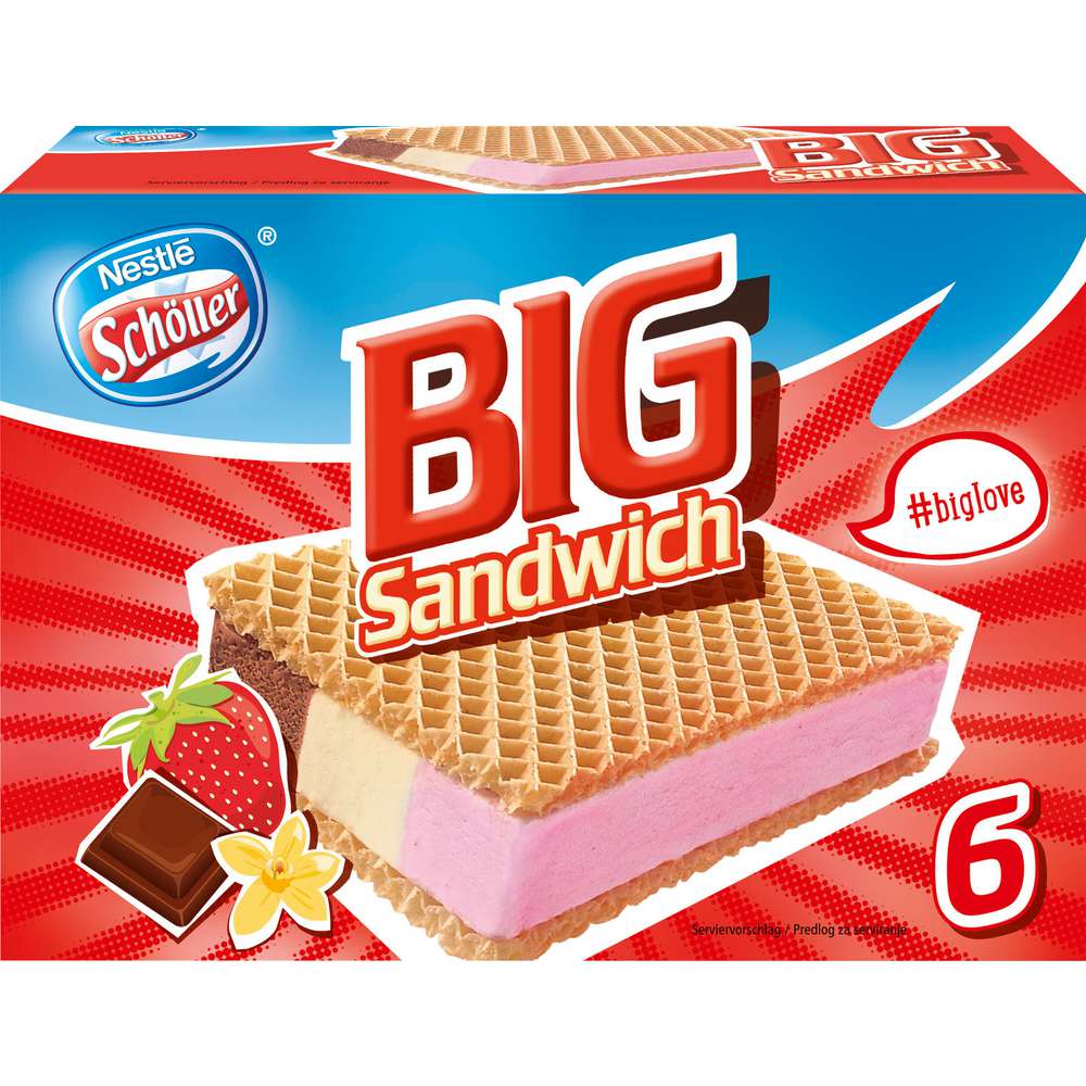 Produktabbildung Nestlé Schöller Waffeleis Big Sandwich