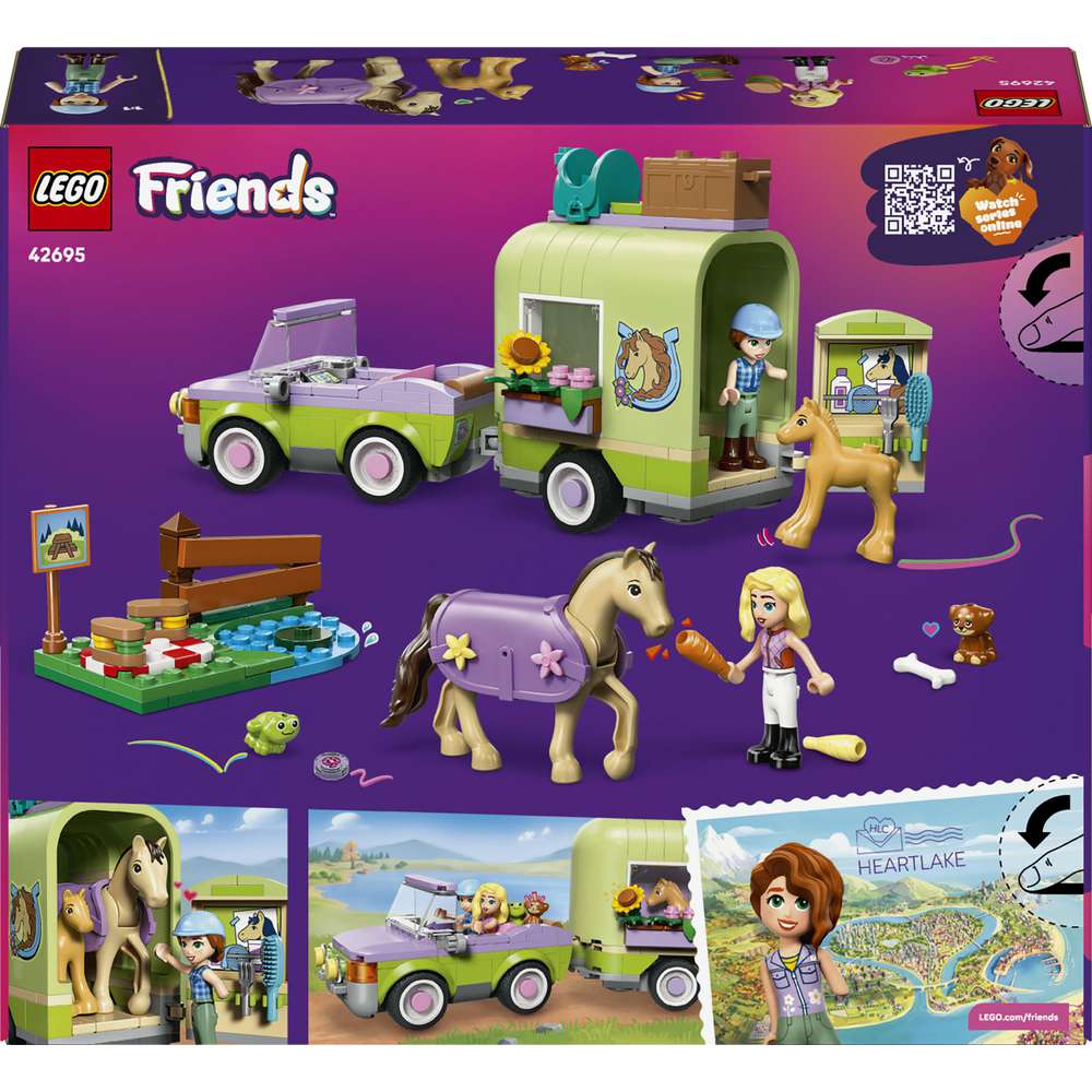 Produktabbildung Lego LEGO Friends Pferd und Fohlen mit Pferdeanhänger 42695