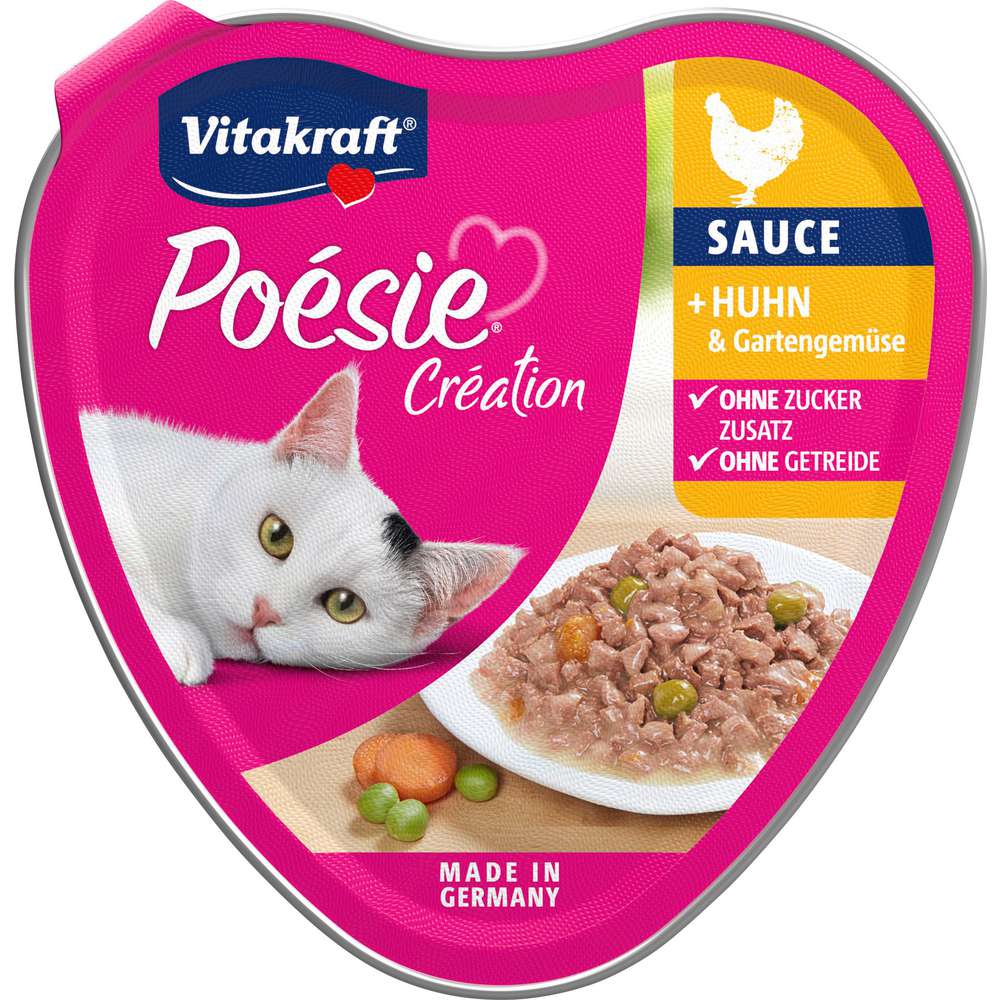 Produktabbildung Vitakraft Katzen-Nassfutter Poésie Création, Huhn & Gartengemüse