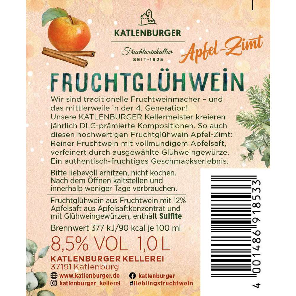 Produktabbildung Kaltenburger Fruchtglühwein Apfel-Zimt
