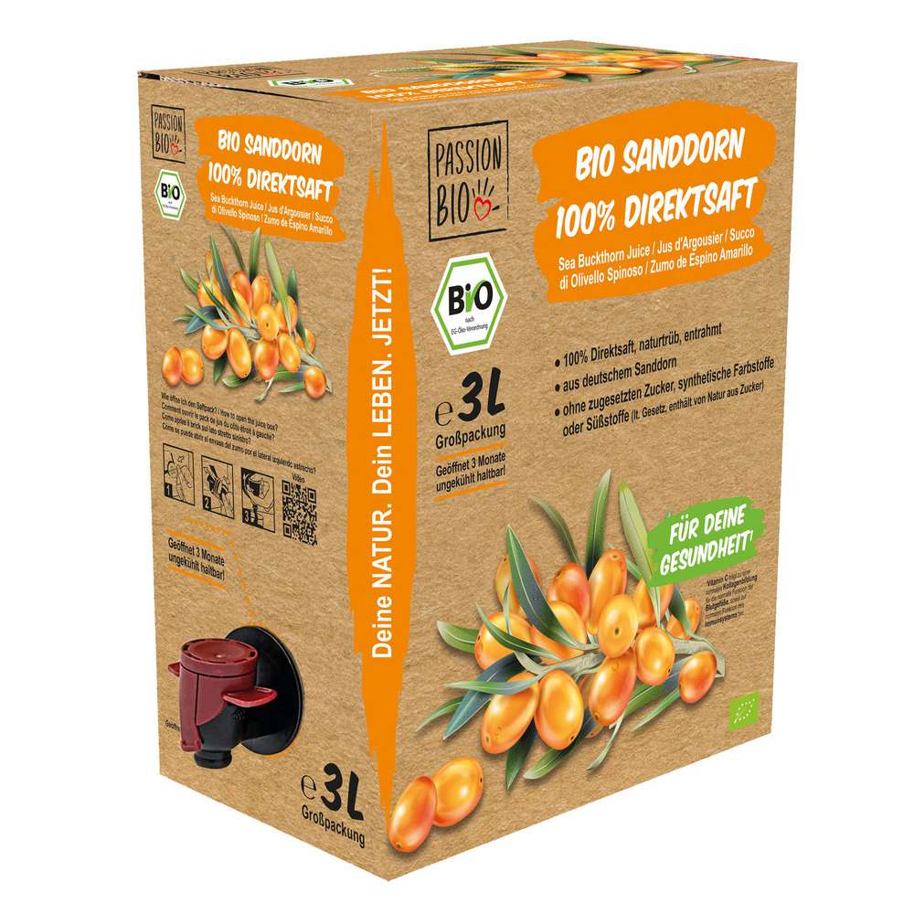 Produktabbildung Passion Bio Bio Sanddorn 100% Direktsaft