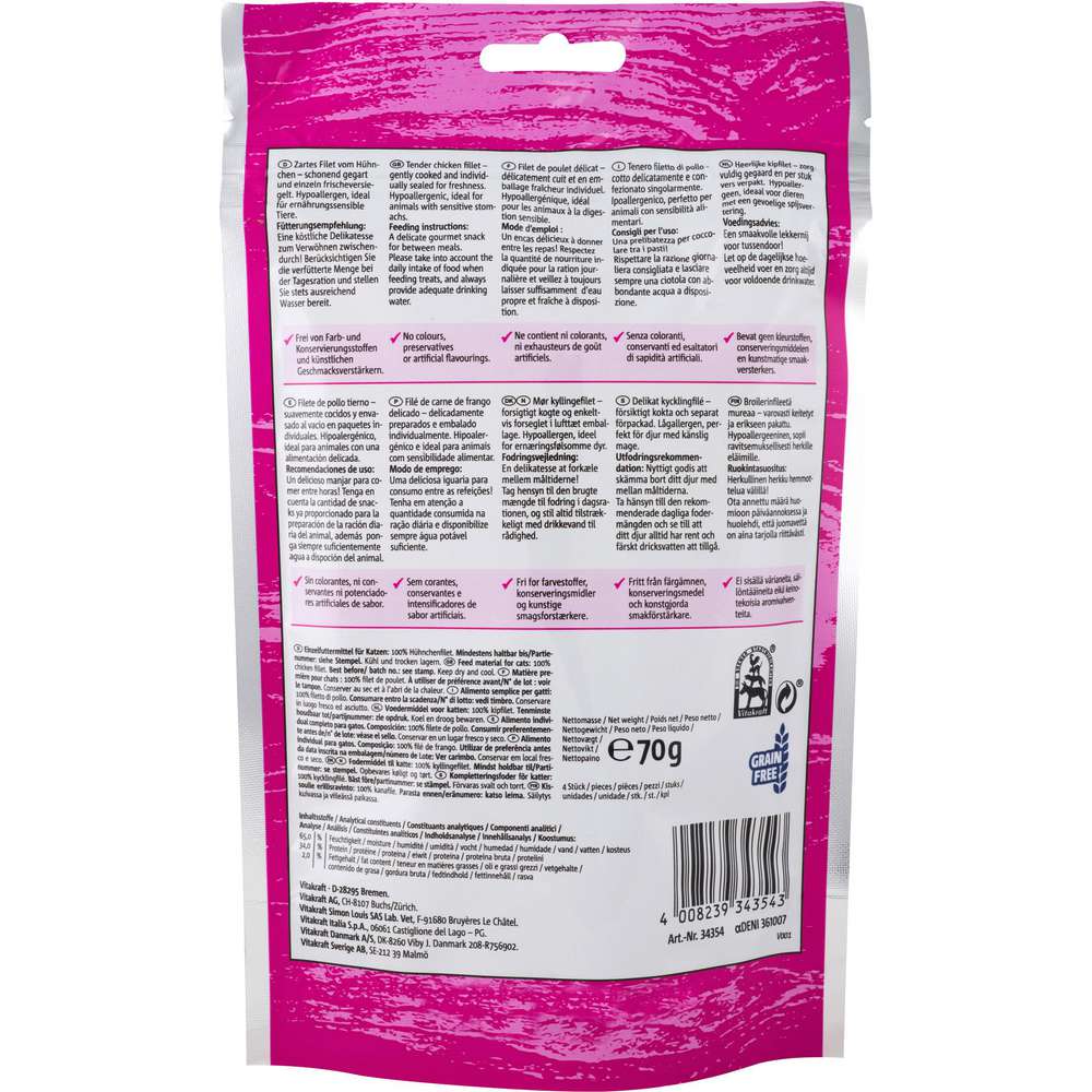 Produktabbildung Vitakraft Katzen-Snack Premium, Hühnchenfilet