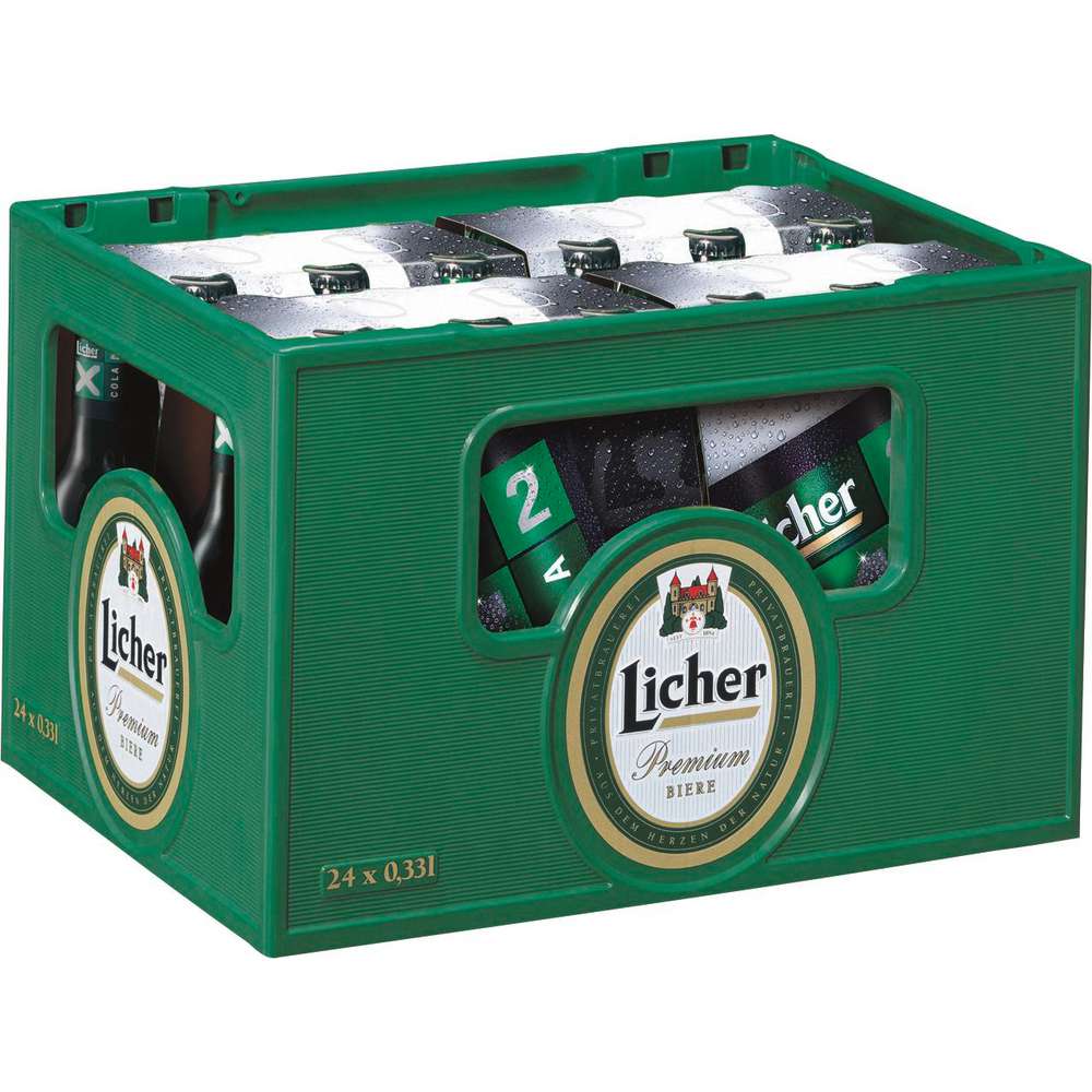 Produktabbildung Licher X2 Biermischgetränk, Cola-Pilsener Mix 2,2% (4x Träger in der Kiste zu je  6x 0,330 Liter)