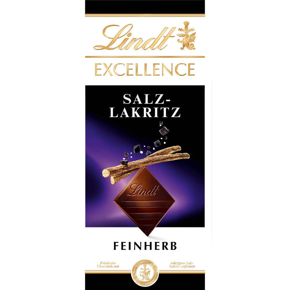 Produktabbildung Lindt Excellence Tafelschokolade, Salz/Lakritz