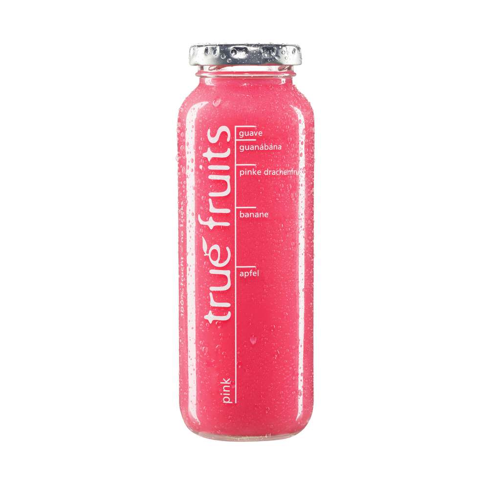 Produktabbildung True Fruits Pink Smoothie pinker Drachenfrucht Guanábana