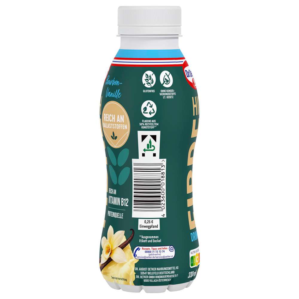 Produktabbildung Dr. Oetker High Fibre Drink Bourbon-Vanille