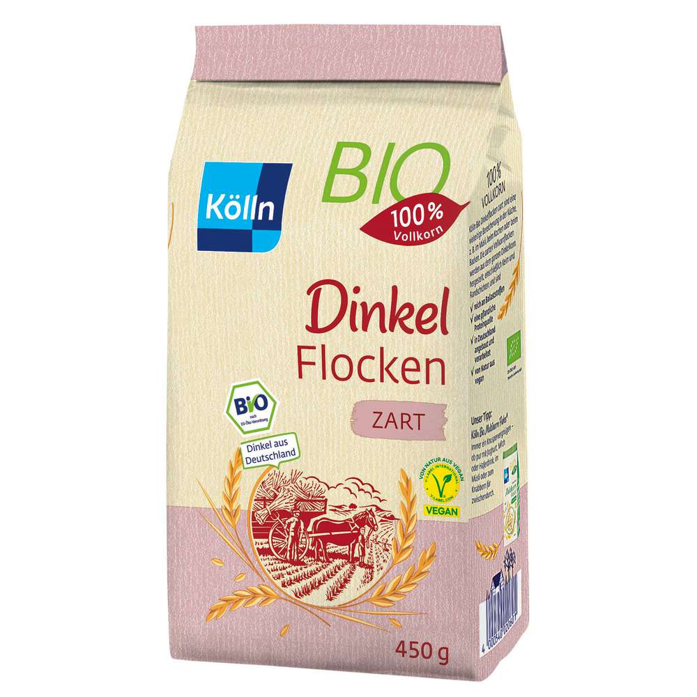 Produktabbildung Kölln Bio Dinkelkorn Flocken, zart