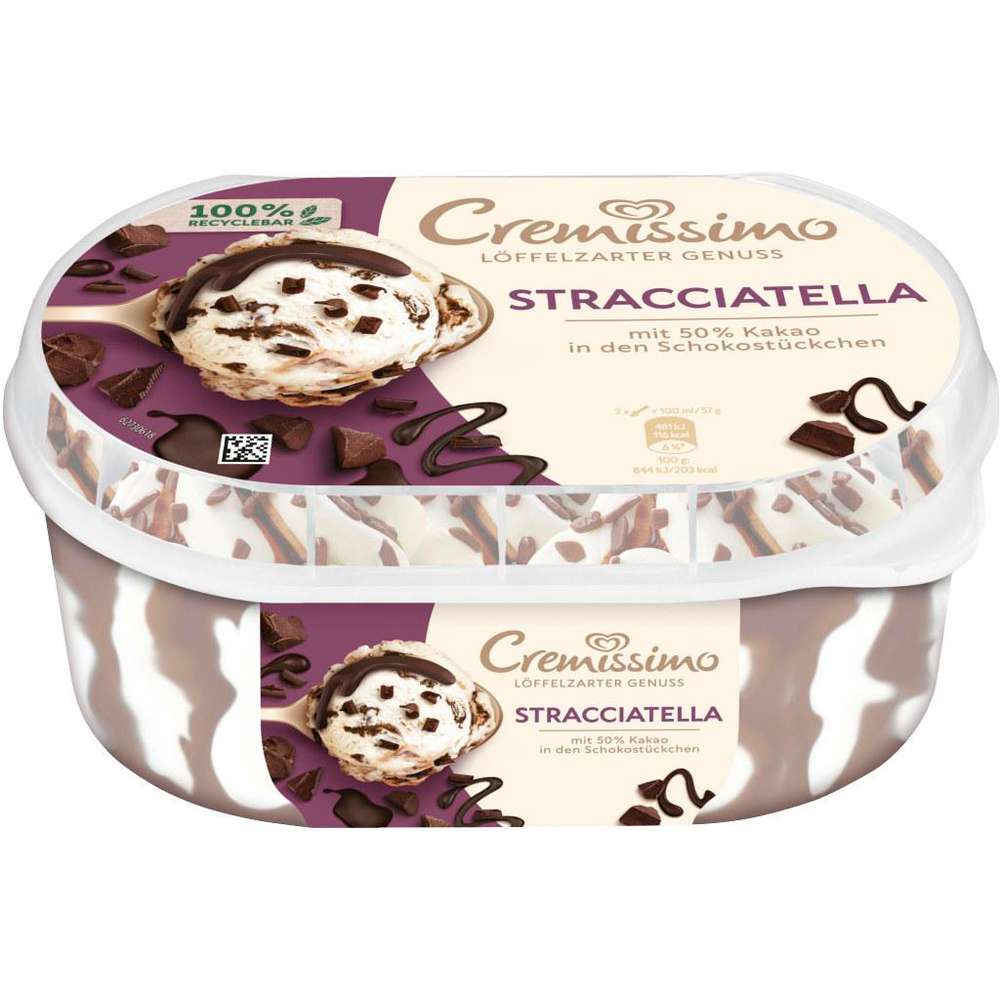Produktabbildung Langnese Eis Cremissimo, Stracciatella