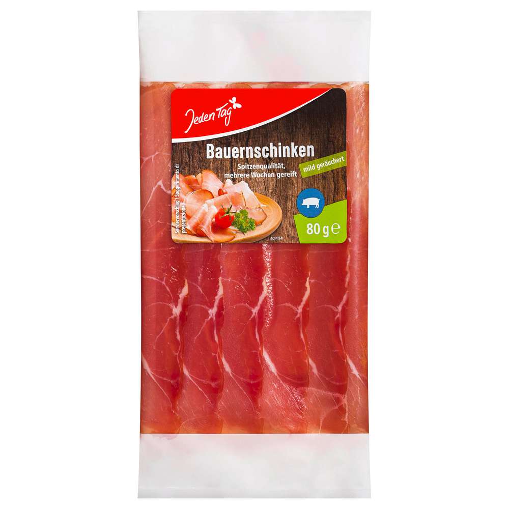 Produktabbildung Jeden Tag Bauerschinken, geräuchert