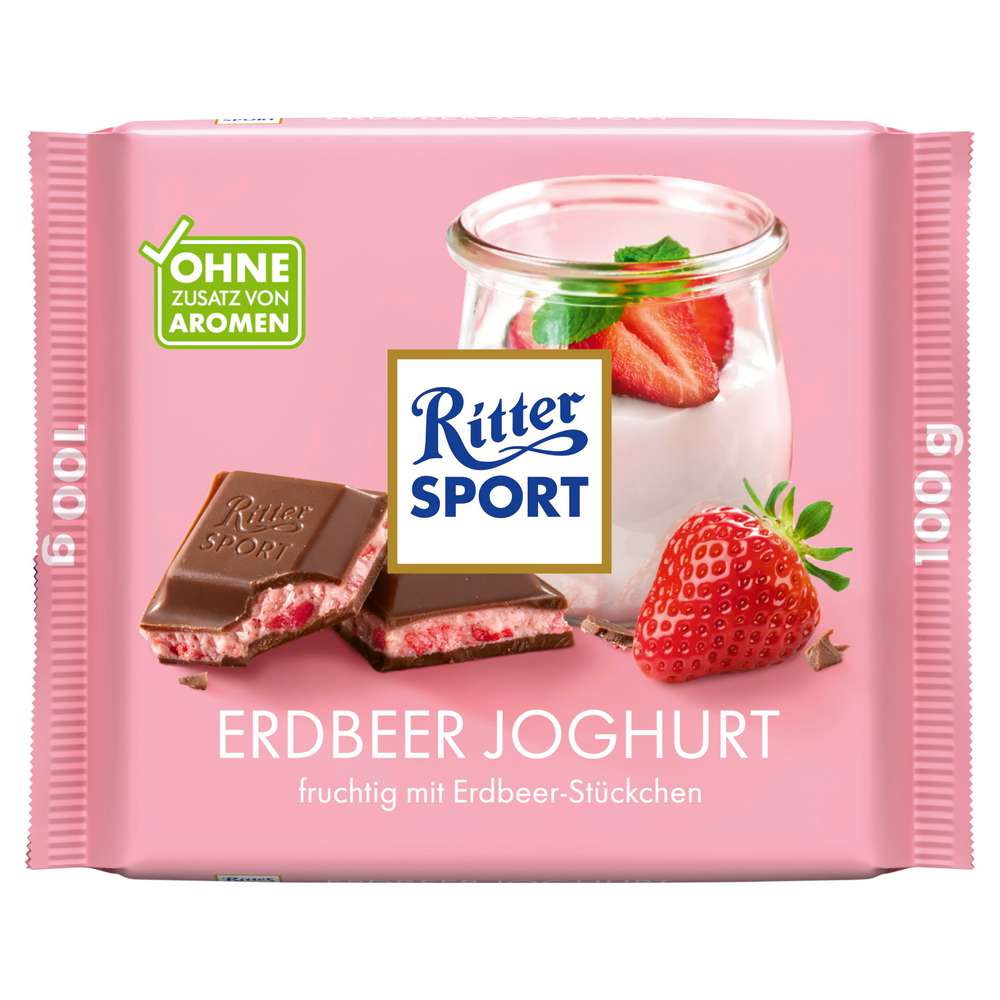 Produktabbildung Ritter Sport Tafelschokolade, Erdbeer-Joghurt