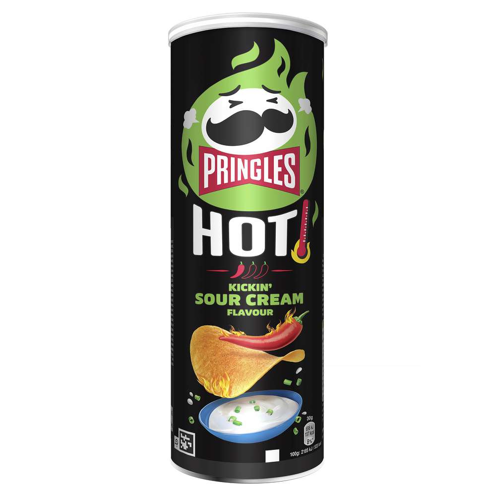 Produktabbildung Pringles Chips, Hot Kickin' Sour Cream 