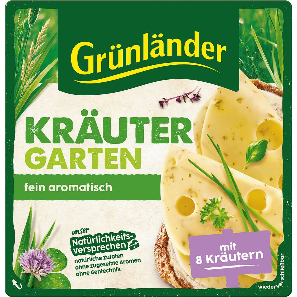 Produktabbildung Grünländer Käsescheiben Kräutergarten