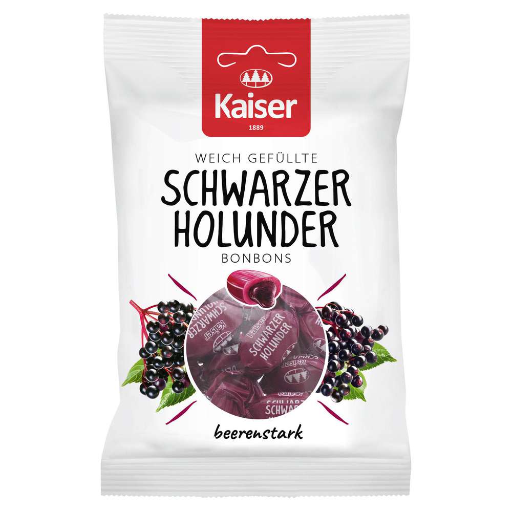 Produktabbildung Kaiser Bonbons, Schwarzer Holunder