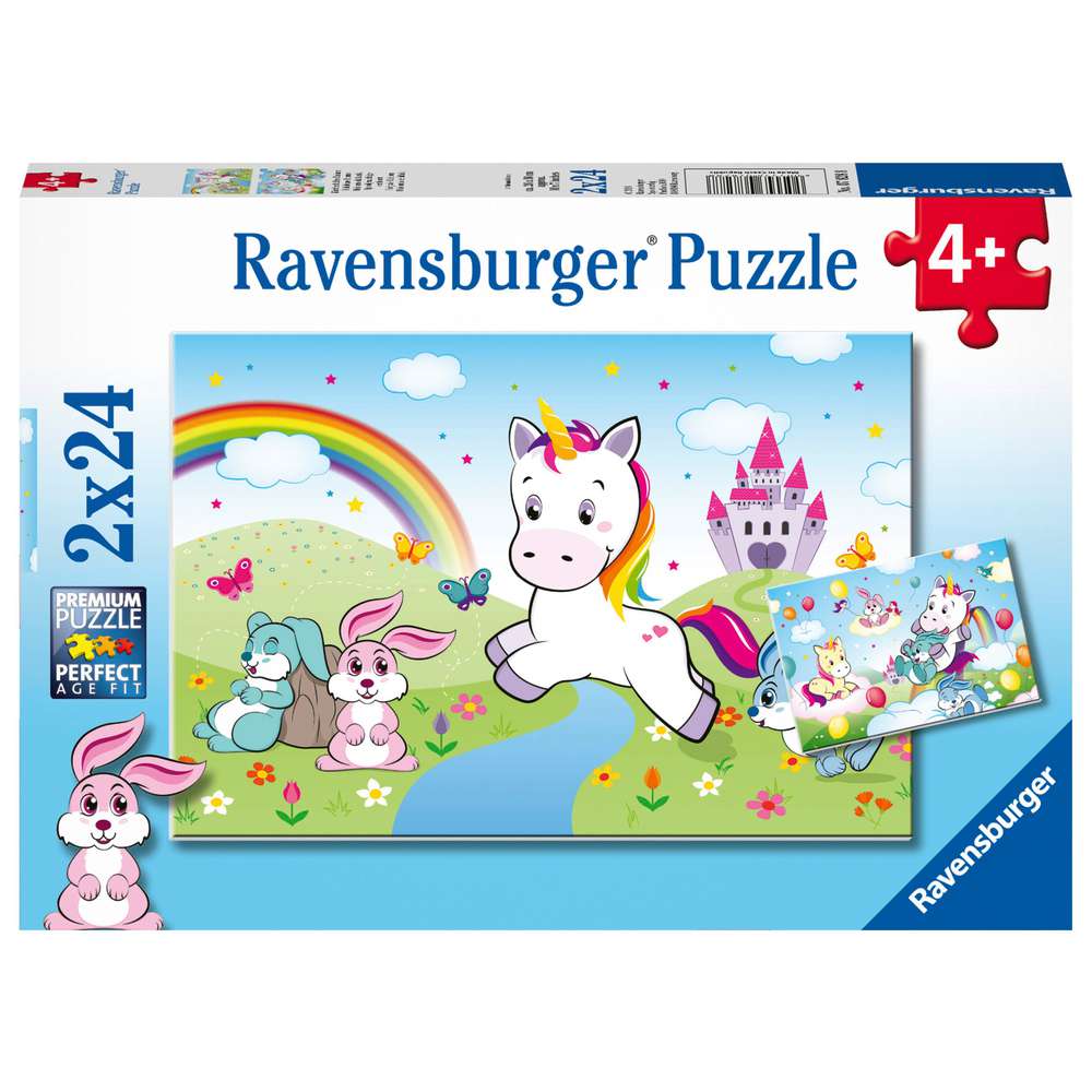 Produktabbildung Ravensburger Puzzle 2x24 Teile Märchenhaftes Einhorn