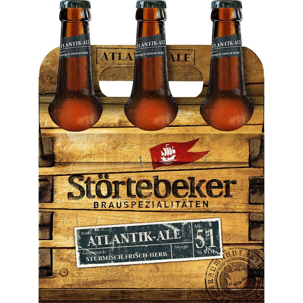 Produktabbildung Störtebeker Craft Beer Atlantik Ale, 5,1 % (6x 0,500 Liter)