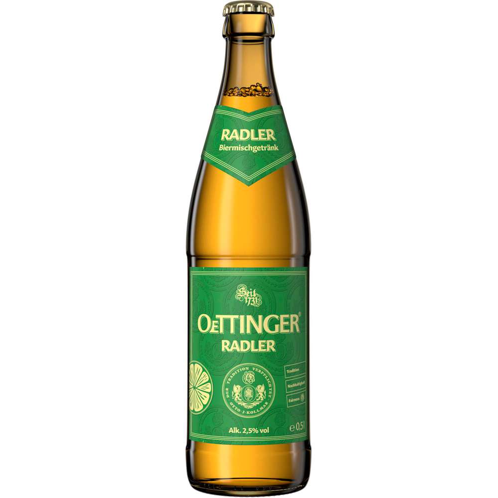 Produktabbildung Oettinger Biermischgetränk, Radler, 2,5 %