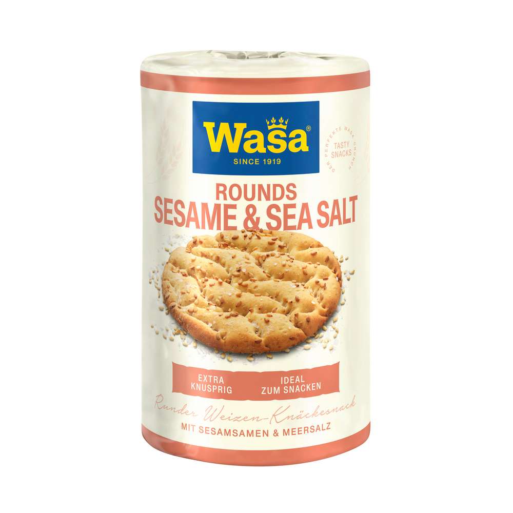 Produktabbildung Wasa Knäckebrot Delicate Rounds, Sesame & Sea Salt