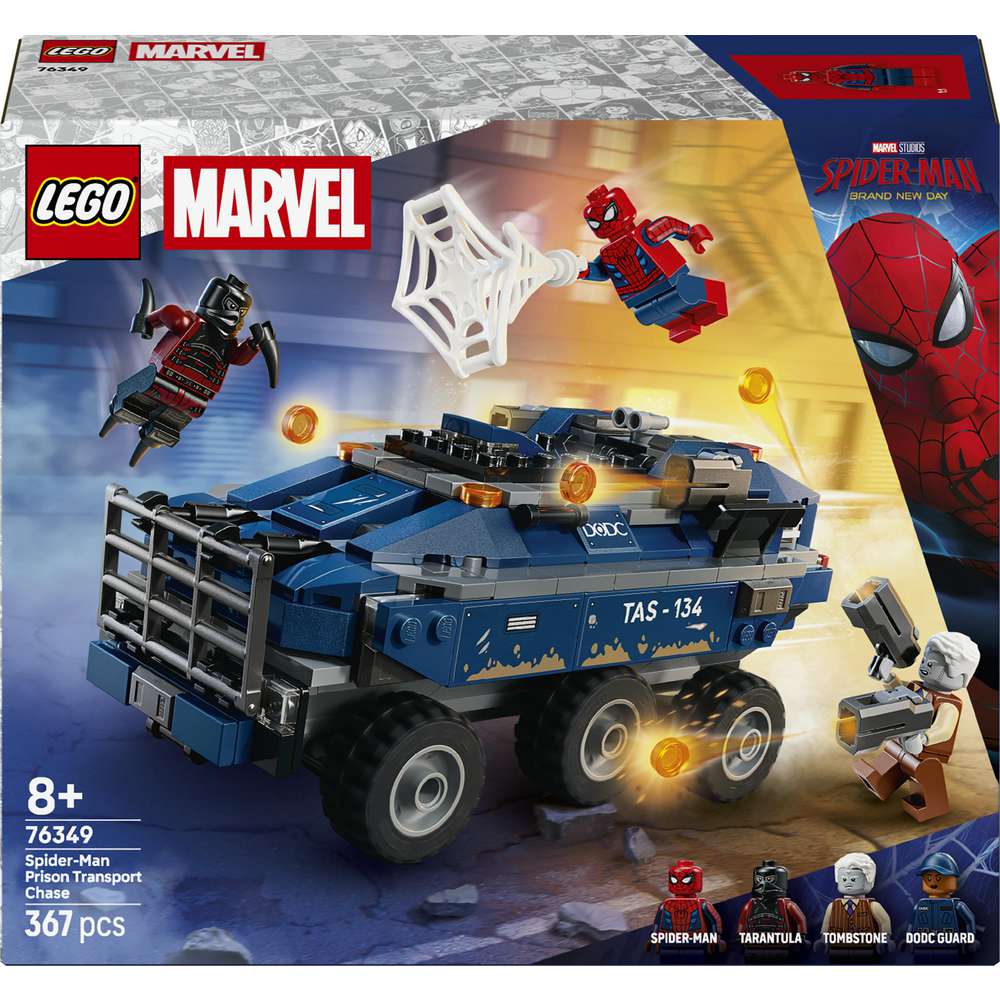 Produktabbildung Lego LEGO ǀ Marvel Spider-Man Jagt den Gefängnistransporter 76349
