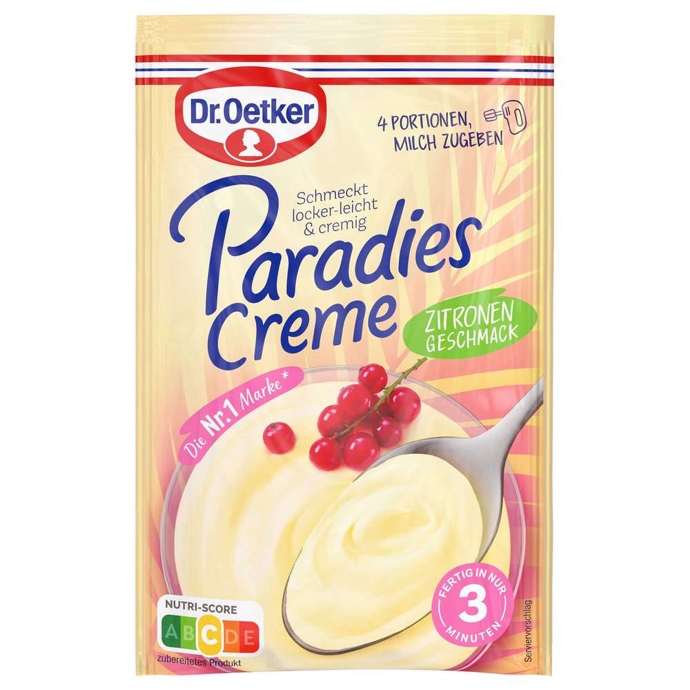 Produktabbildung Dr. Oetker Paradiescreme, Zitrone