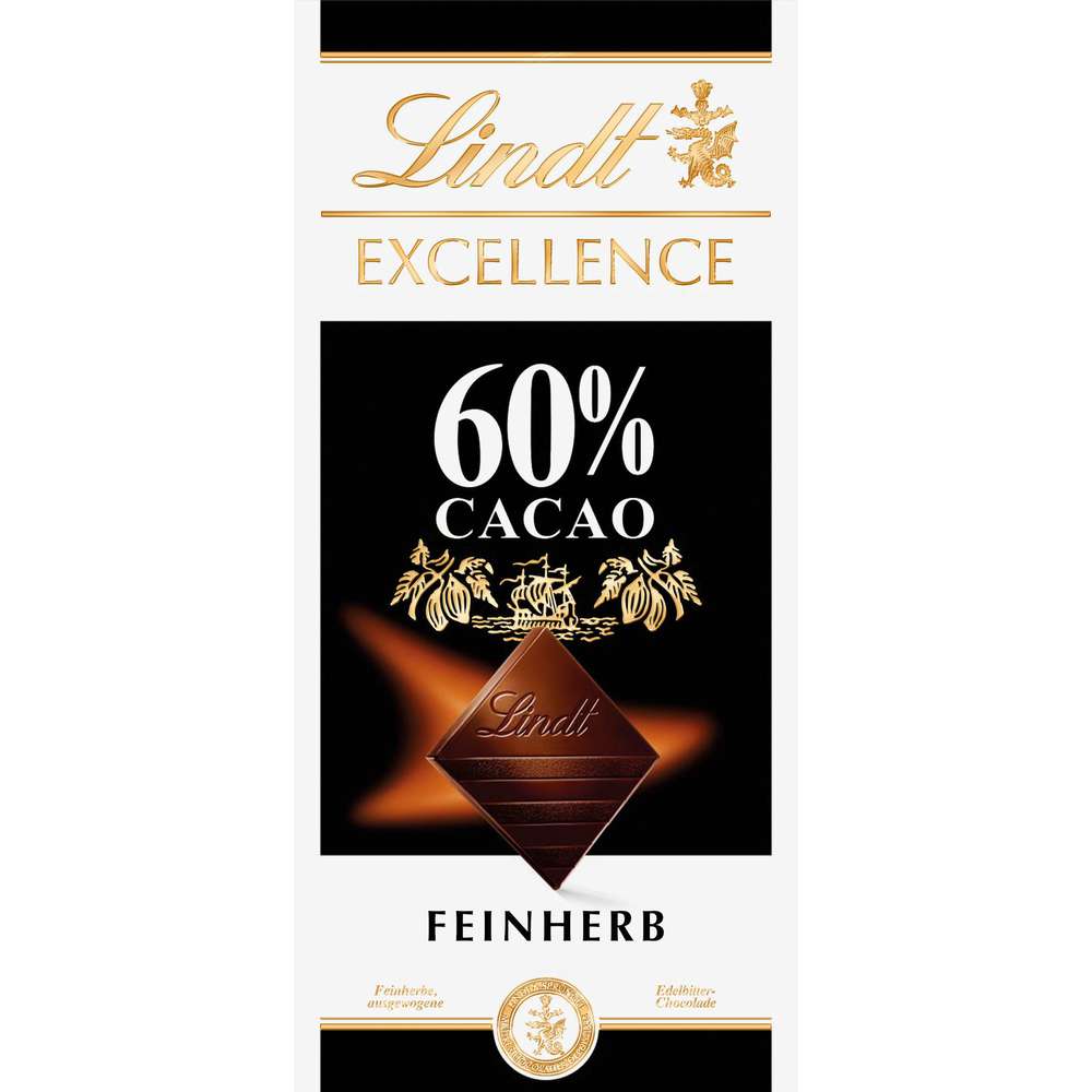 Produktabbildung Lindt Excellence Tafelschokolade, 60 % Cacao Feinherb