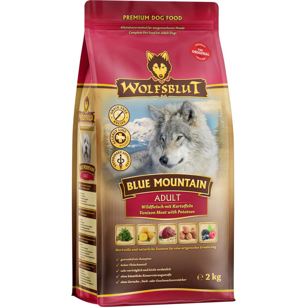 Produktabbildung Wolfsblut Hunde-Trockenfutter,  Blue Mountain Wildfleisch