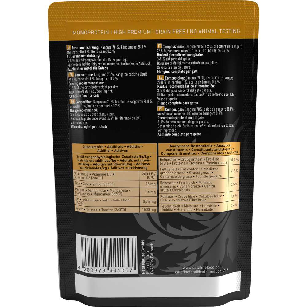 Produktabbildung catz finefood Katzen-Nassfutter Purrrr, N° 107, Känguru