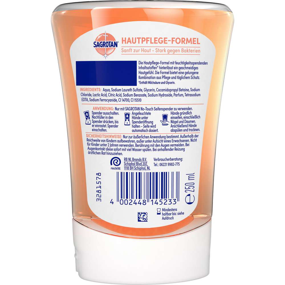 Produktabbildung Sagrotan Handseife Luxury Spa No Touch Nachfüller, Mandel Manukahonig