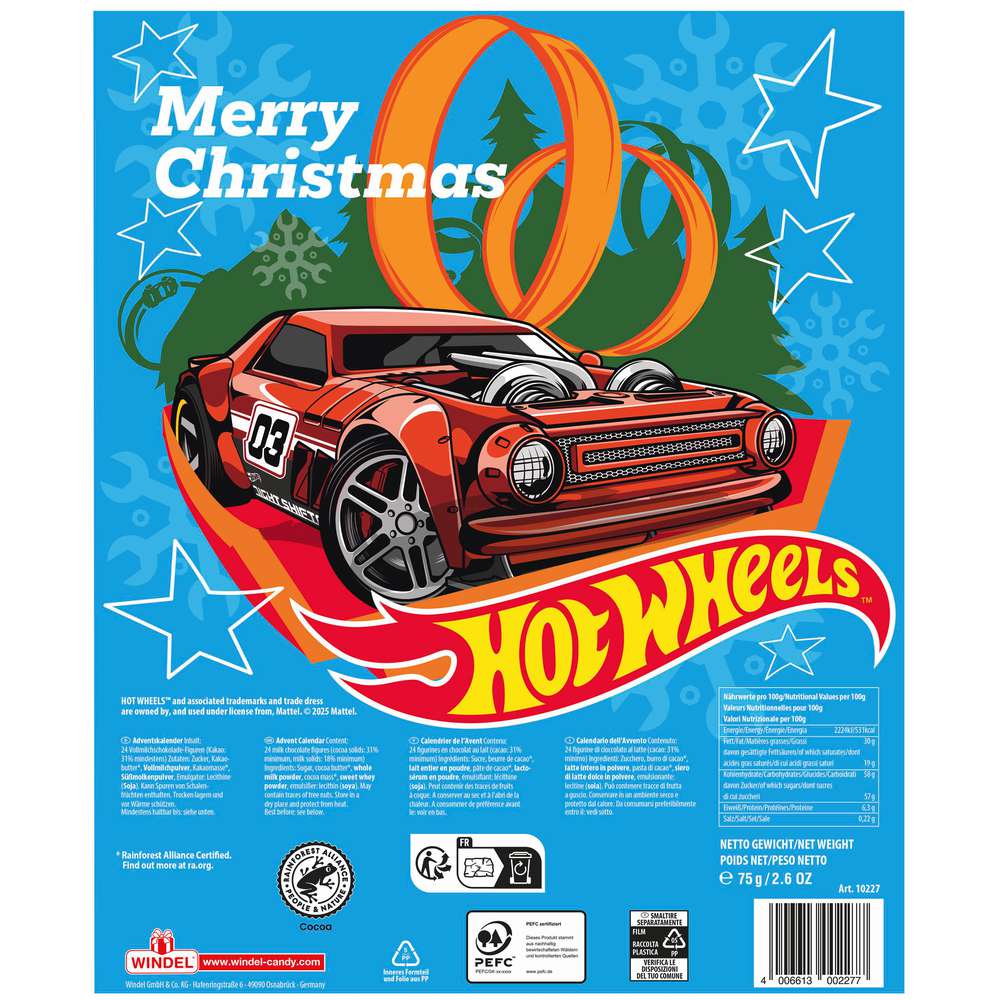 Produktabbildung Windel Adventskalender Hot Wheels