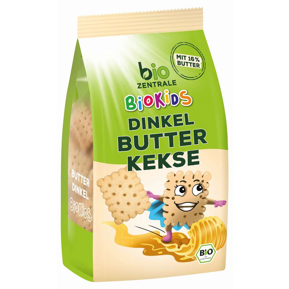 Produktabbildung Biozentrale Biokids Kekse, Dinkel-Butter