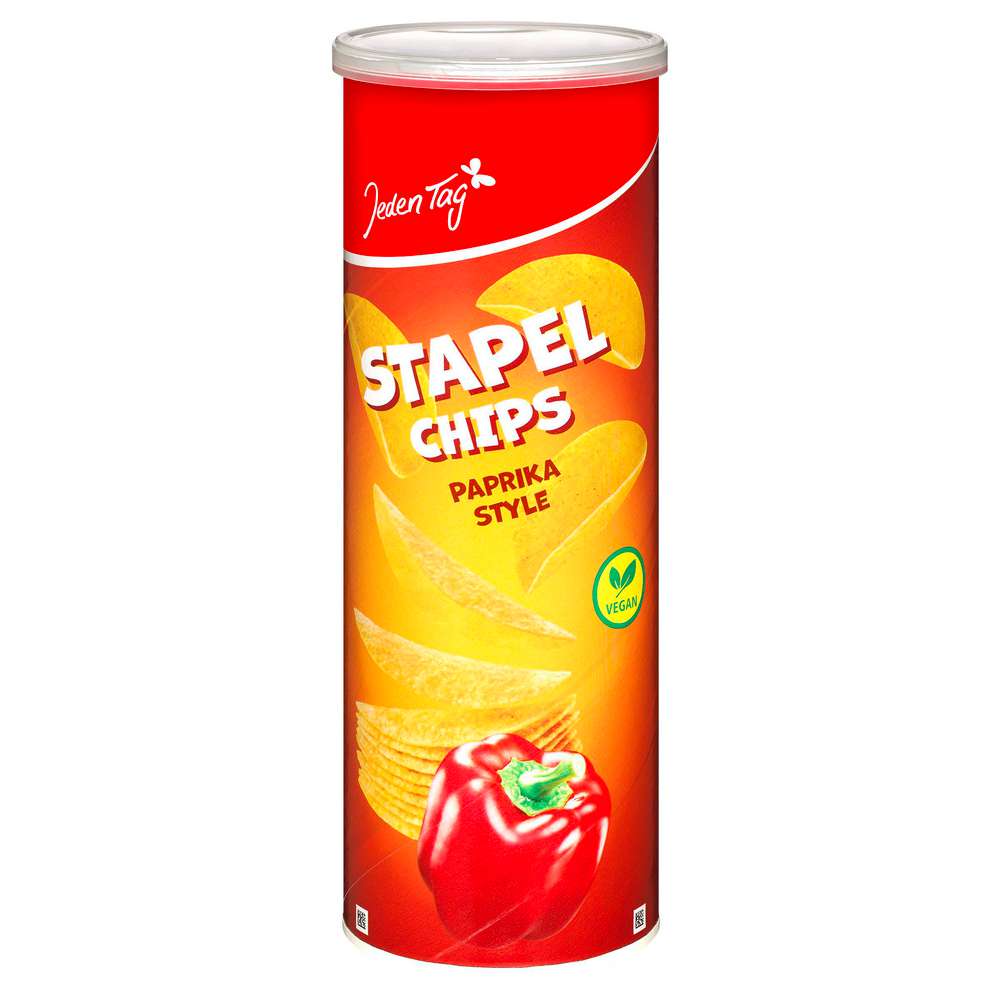 Produktabbildung Jeden Tag Stapelchips, Paprika