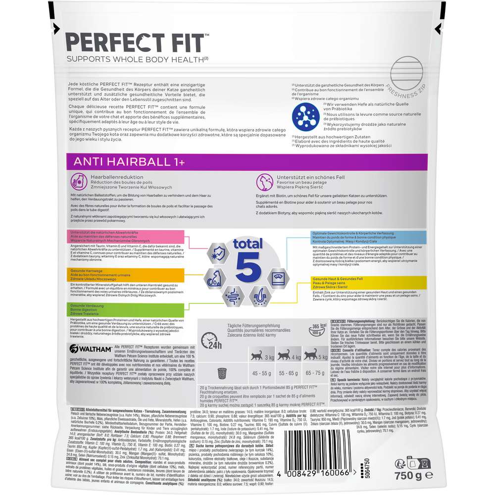 Produktabbildung Perfect Fit Katzen-Trockenfutter, Anti Hairball, Huhn