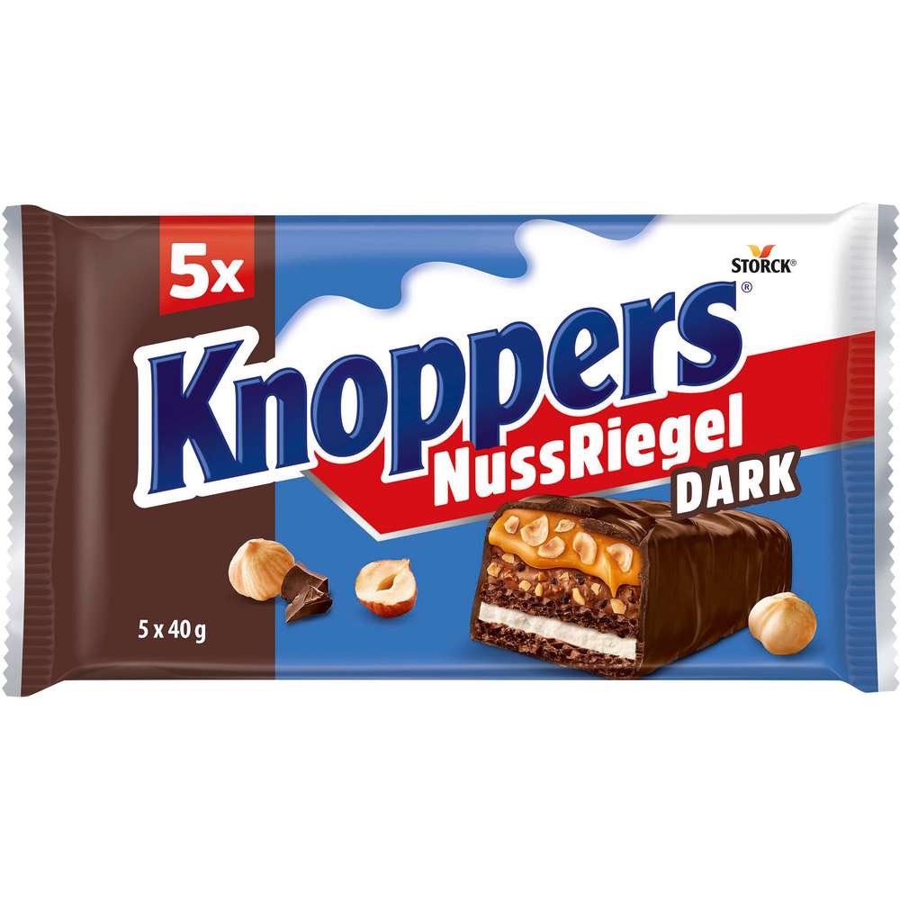 Produktabbildung Knoppers NussRiegel, Dark, Waffelriegel mit Milchcreme