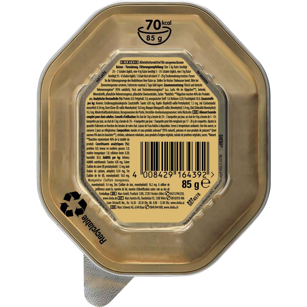 Produktabbildung Sheba Katzen-Nassfutter Sauce Collection , mit Lachs