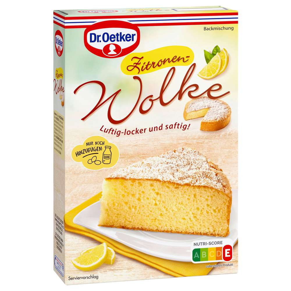 Produktabbildung Dr. Oetker Backmischung Wolke, Zitronen Kuchen