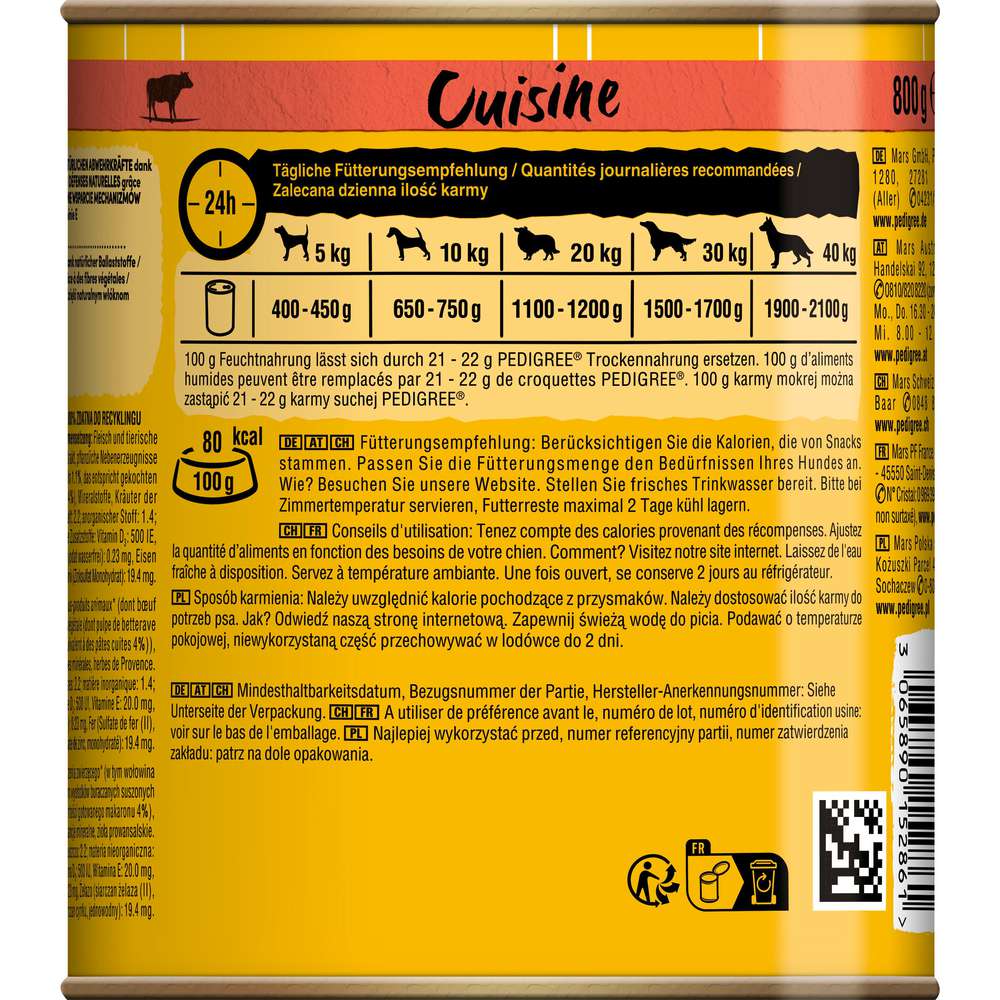 Produktabbildung Pedigree Hunde-Nassfutter, Rind/Nudeln/Karotte