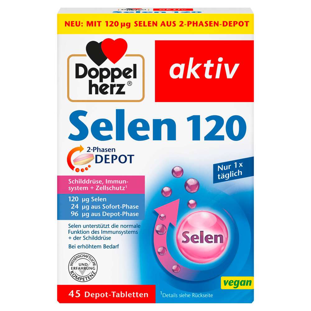 Produktabbildung Doppelherz Selen 120,  2-Phasen Depot Tabletten
