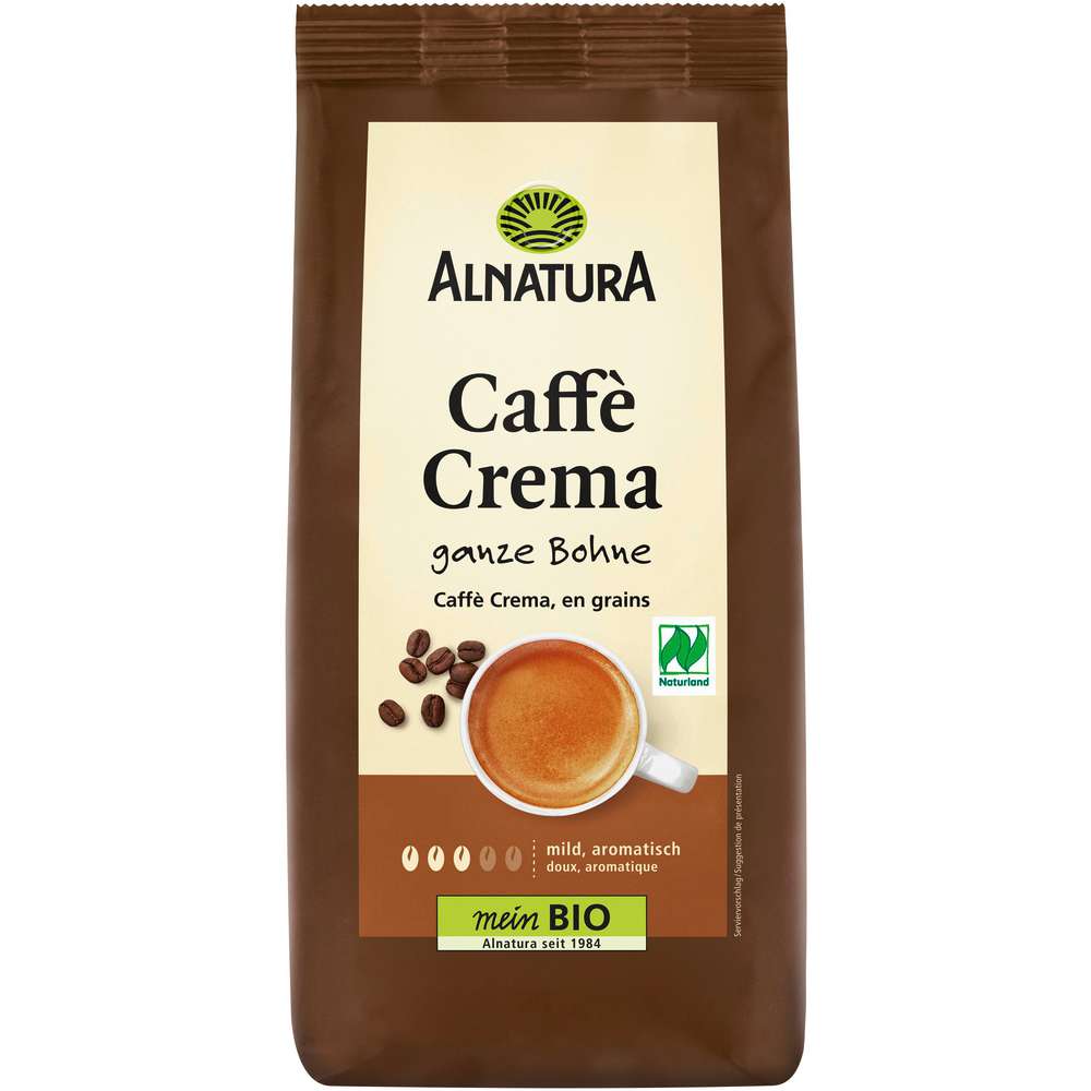 Produktabbildung Alnatura Bio Caffé Crema, ganze Bohne