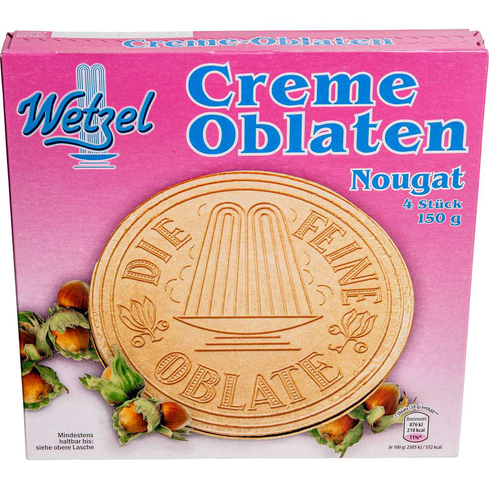 Produktabbildung Wetzel Oblaten, Nougatcreme