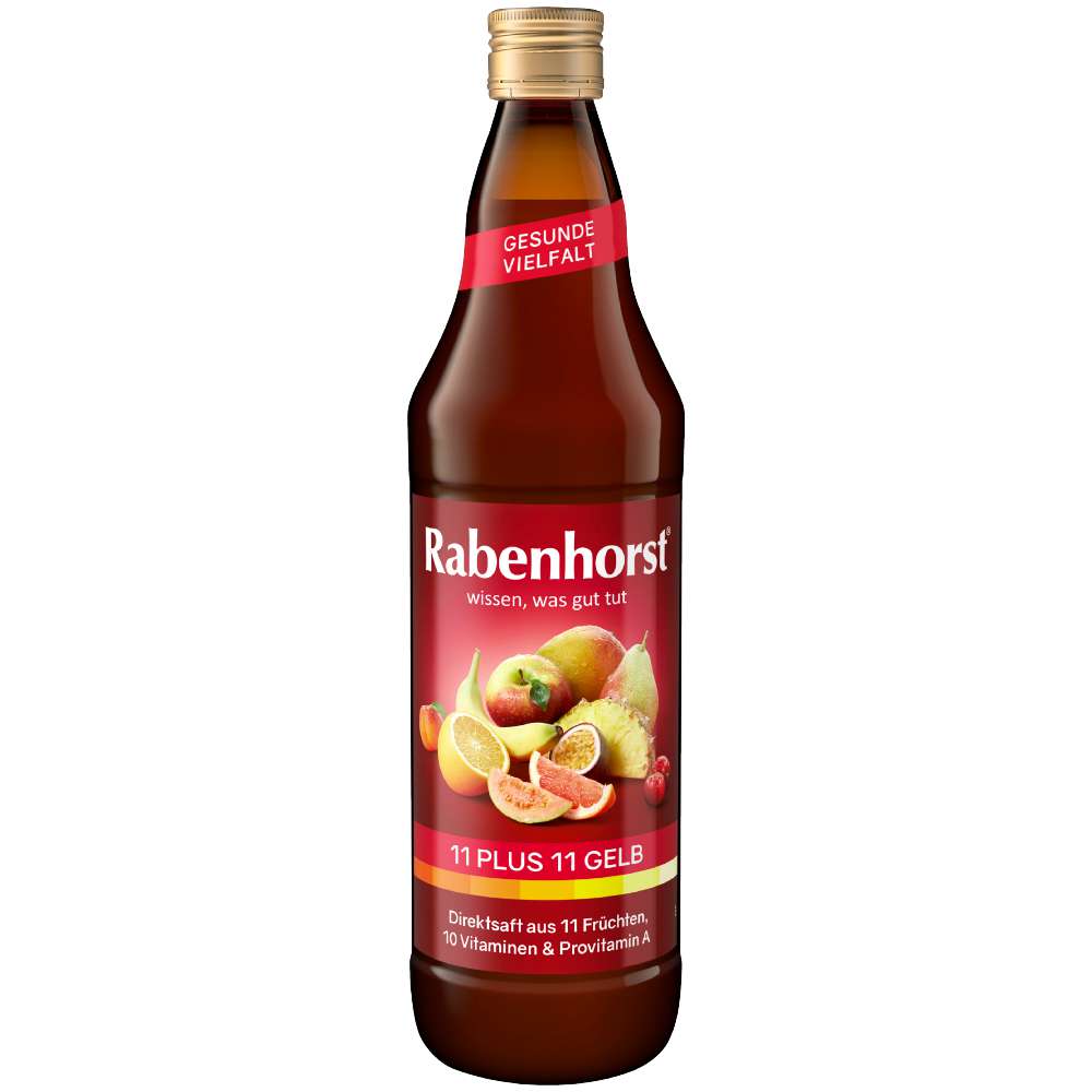 Produktabbildung Rabenhorst 11 Plus 11 Multivitamin-Mehrfruchtsaft, gelb