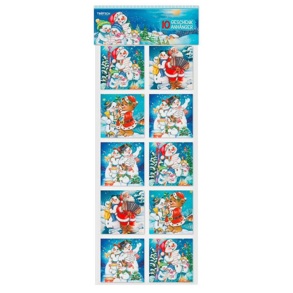 Produktabbildung keine Marke Geschenkanhänger Schneemann, 10er Set