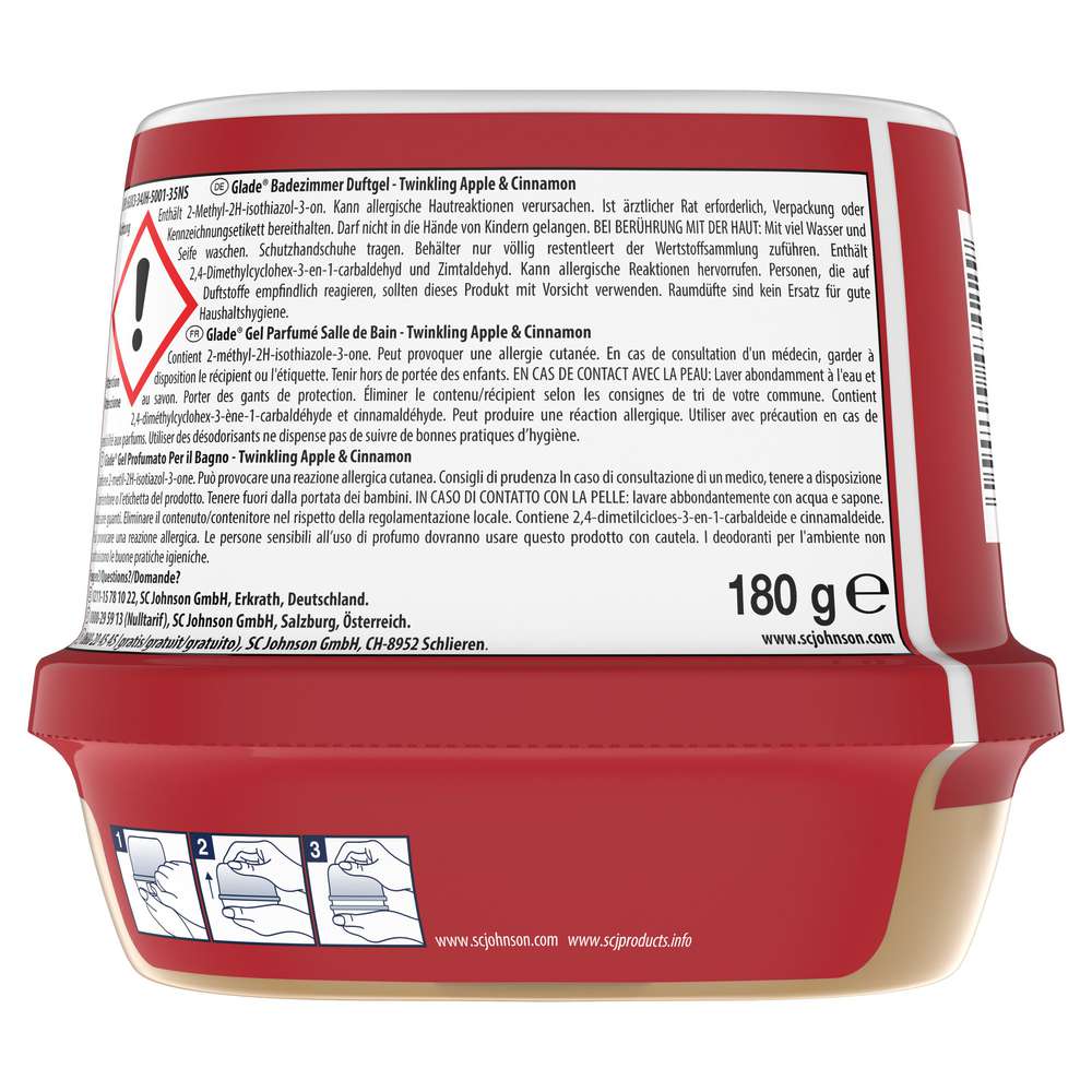 Produktabbildung Glade Bad Duftgel, Apfel-Zimt