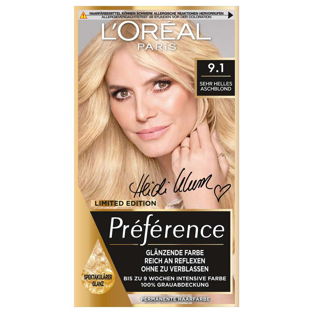 Produktabbildung L'Oreal Paris Haarfarbe Preference, 9.1 Oslo