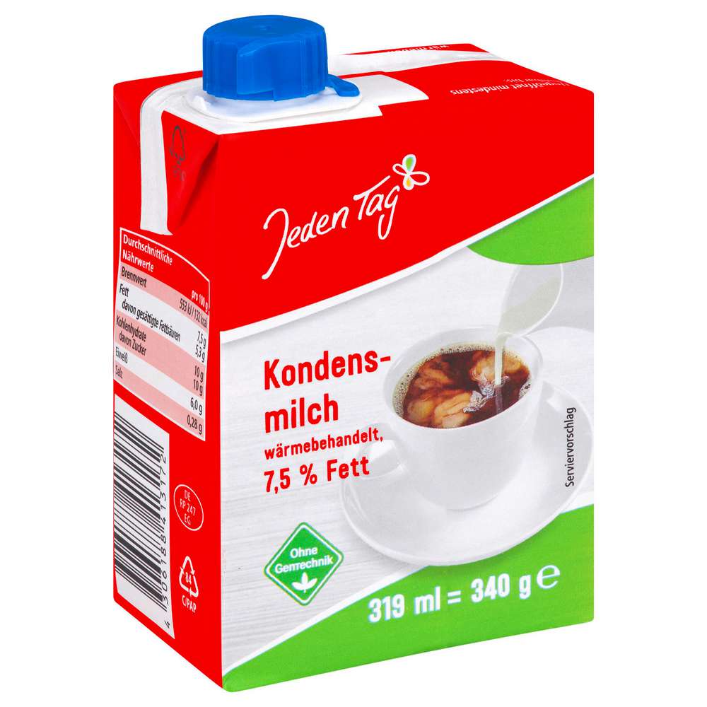 Produktabbildung Jeden Tag Kondensmilch 7,5%