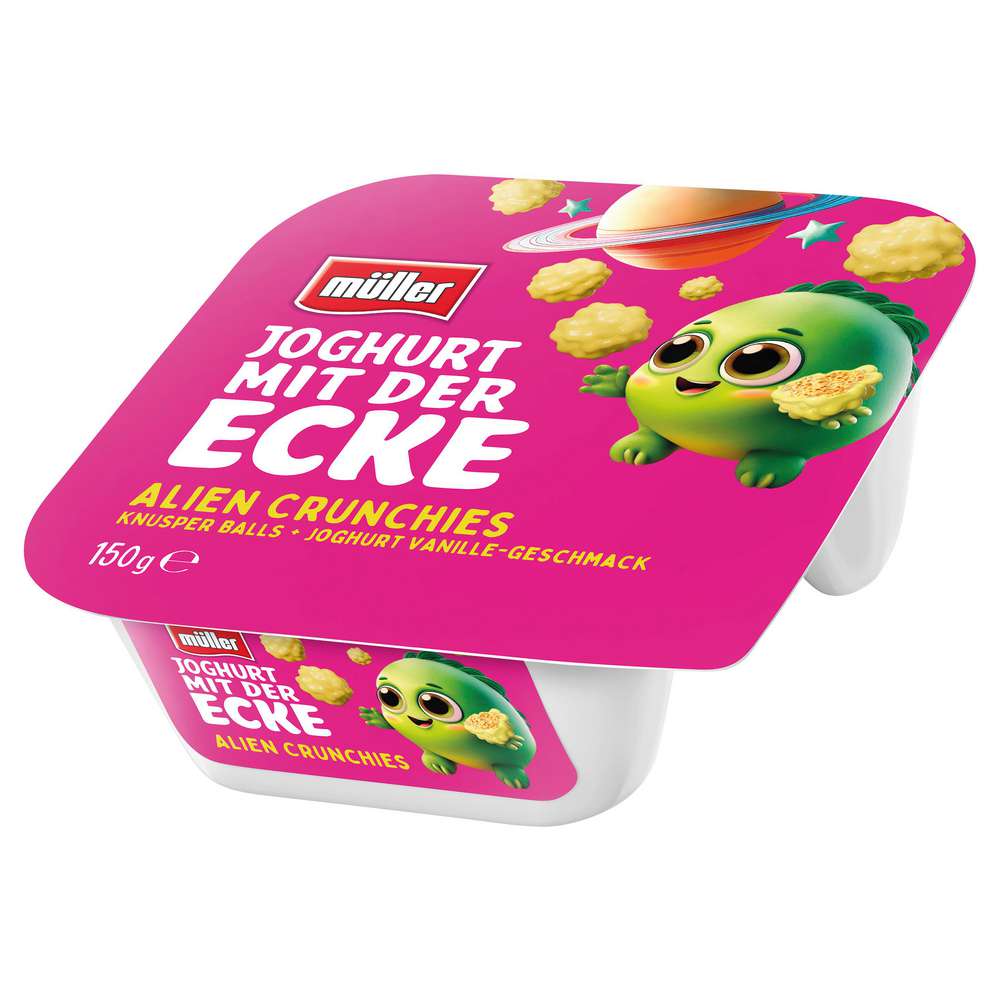 Produktabbildung Müller Joghurt mit der Ecke, Alien Crunchies