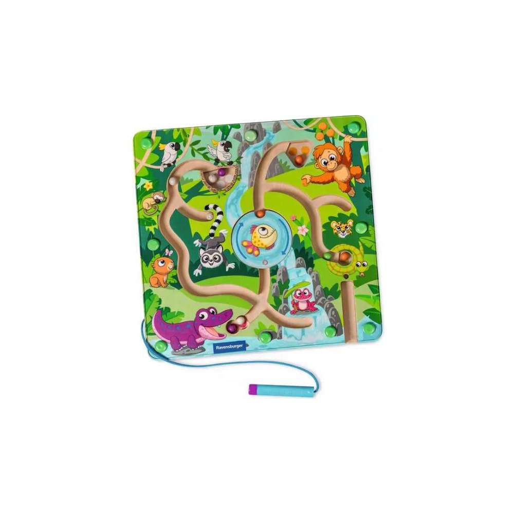 Produktabbildung Ravensburger play+ Magnetisches Holz-Labyrinth: Dschungel
