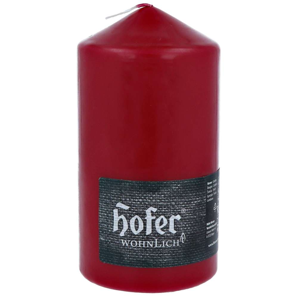 Produktabbildung Hofer Kerzen Stumpenkerze 80x150cm, bordeaux